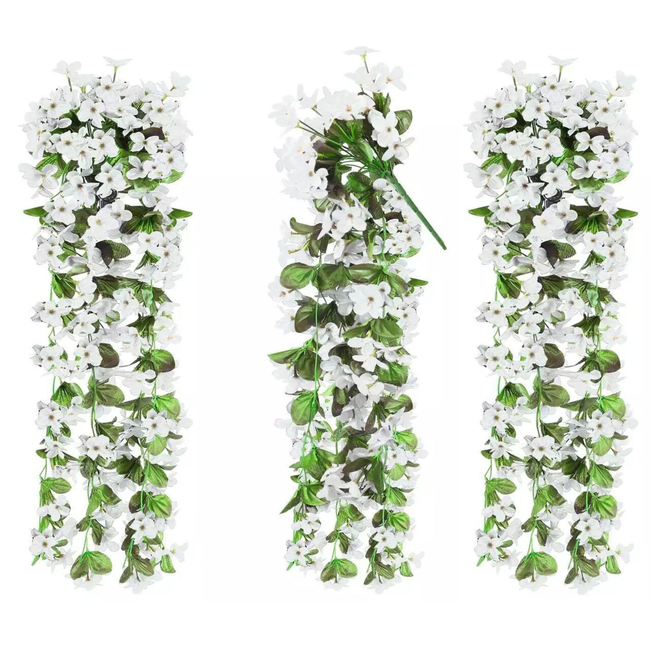 Artificial Hanging Flowers Vine Colorful Plants Home Garden Decor